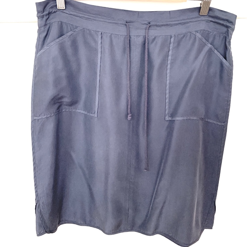 Calvin Klein drawstring silk skirt